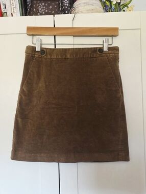 Banana Republic Tan Corduroy Mini Skirt